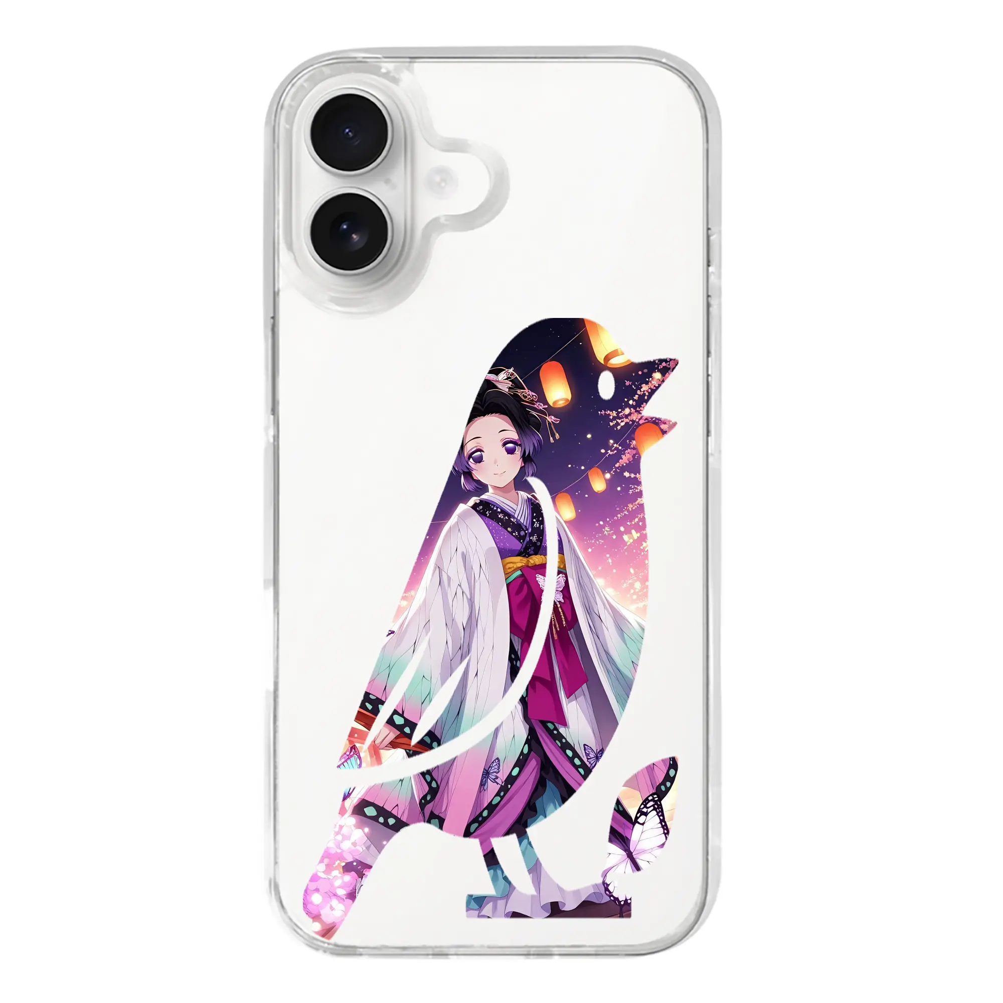 鬼滅の刃 グッズ,胡蝶 しのぶ - iPhone 17シリーズ 透明スマホケース – 薄型・耐衝撃・精密フィット保護カバー